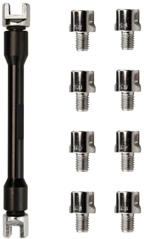 Llave para radios de motocicleta, juego de llaves CNC, llaves dinamométricas de 5,0 a 6,8 de longitud, juego de llaves para radios de 93 mm, para radios de motos de cross (negro)