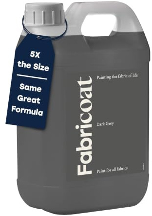 Fabricoat Fabric Paint & Upholstery Dye, Grey, Flexible Finish