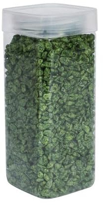 1Buy UK 900g of New Assorted Natural Decorative Stones Pebbles Craft Table Decoration Pot Vase Fillers Garden Weddings Rocks Aquarium (Moss Green)