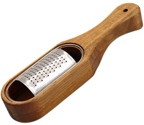 Zghhc Râpe À Fromage en Acier Inoxydable avec Collecteur De Bois Amovible, avec Boîte, Outils À Fromage, Râpe À Fromage Portative pour Serveur