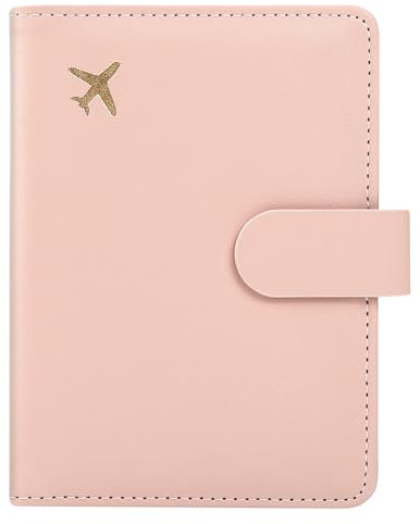 ILIYAH Reisepasshülle Passport hülle Organizer - Reisepass Tasche Reise Dokumenten Organizer mit Passfach und Kartenhalter für Reisen (Hellrosa)