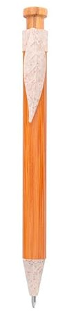 GFD 25 Penne Personalizzate con Scritta e Logo - Penna a Sfera in Bamboo con Incisione Laser, Idea Personalizzabile Ufficio, Inaugurazioni, Fiere, Gadget Promozionali (25 Penne Naturale)
