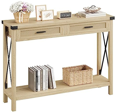 PortoAlegre Console Meuble,Table Console étroite, Meuble Entree, Meuble Entree Couloir, Console d Entree, Meuble de Couloir, Table dappoint Salon, Console en bois102 x 31 x 79 cm