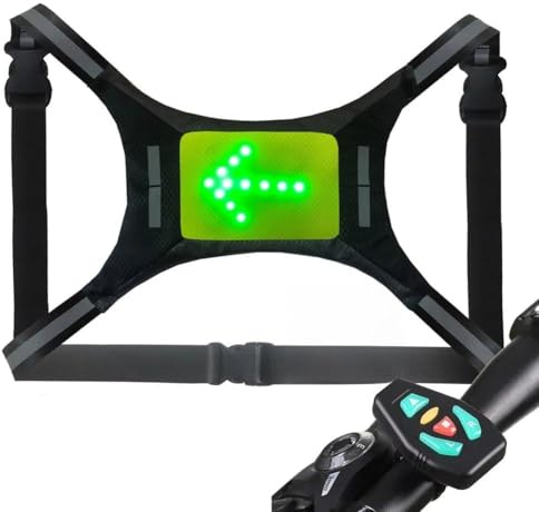 Fangxuee Gilet Réfléchissant à LED avec Clignotants - Gilet D'Avertissement pour Le Cyclisme, la Course à Pied et la Marche