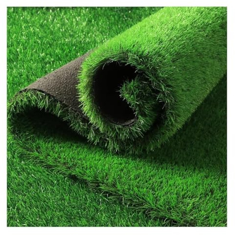 Rotolo di erba artificiale, 20 mm, tappeto erboso sintetico con fori di drenaggio, decorazione per patio, giardino, prato, altezza pelo 3,5 cm, tappeto erboso con retro in gomma