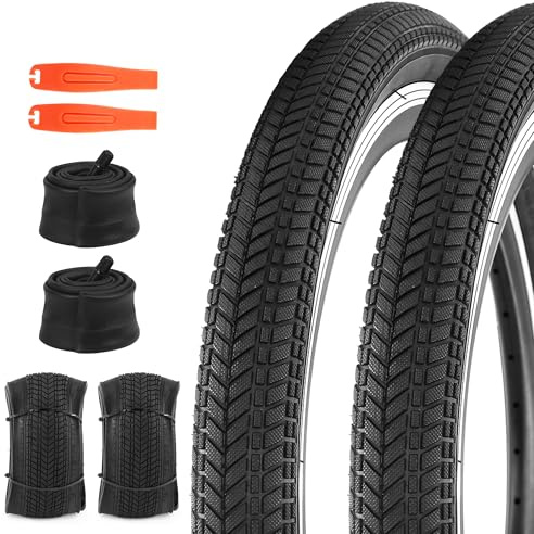 2-Set Faltbar 16 Zoll Fahrradreifen 16x2.125 Fahrradmantel mit 2-Pack Schlauch 57-254 Bike Tires Fuer 16Zoll MTB/BMX