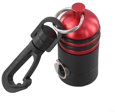 MoSundi Magnetic Scuba Regulator Hose Holder, Quick Release Aluminum Alloy Diving Equipment with Adjustable for OCTOPUS Clip for Diving Gear(Red)