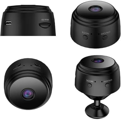 Per Mini Telecamera Per Veicoli WiFi 1080P IP Telecamera Domestica Telecamera Videosorveglianza Wireless Monitor Remoto Per Auto Intelligenti telecamera retromarcia(White set)