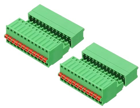 QUARKZMAN 2 Satz PCB-Klemmleiste 2.5mm 12-polig Leiterplatten-Klemmenblöcke | Anschlussklemmen Kits, PCB Montage, 150V 4A, Für 27-20AWG Kabel Mechanische Ausrüstung