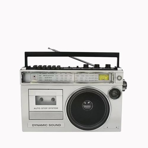 Boombox Retro Portatile, Lettore Cassette Bluetooth, Stile Classico Anni 80, Lettore Cd Cassette, Ingresso Sd/Usb, Riunioni Familiari & Viaggi