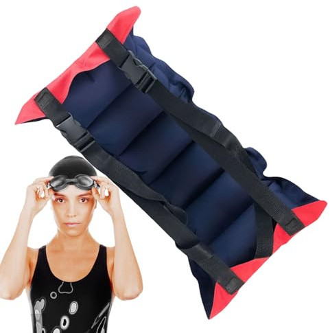 Schwimmgürtel – PVC-Stoff, 74 x 27 cm, Taillengürtel | Trainingsgürtel zum Schwimmen, verstellbare Schwimmhilfe für Schwimmunterricht, Pooltraining, Übungen im Wasser und Praxis