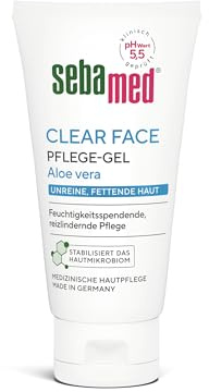 Sebamed Clear Face Unreine Haut Pflege Gel für unreine und fettende Haut, mit Aloe vera, feuchtigkeitsspendende reizlindernde Pflege, beruhigt und pflegt die Haut,macht sie glatter und geschmeidiger