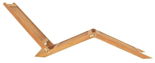 YUTAASU Lettino prendisole pieghevole in legno massello teak per giardino, terrazza e terrazza piscina, essiccato tecnicamente e finemente levigato per una superficie liscia