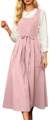 Vestido tirolés para mujer, Oktoberfest, moda tradicional, encaje, falda midi, delantal, disfraz con cordones, vestido tradicional tirolesa, delantal, vestido midi Oktoberfest