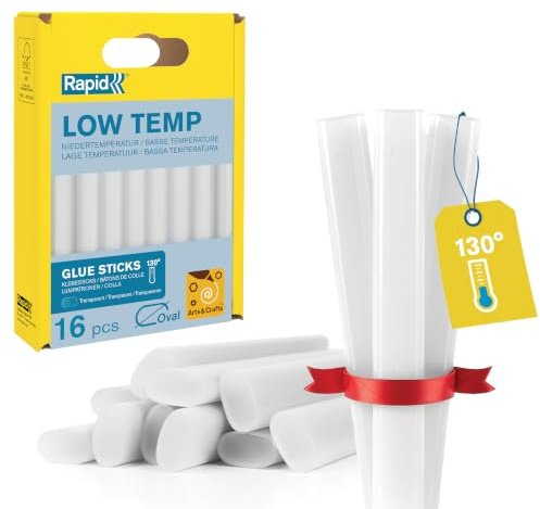 Rapid, 40107349, Bâtons de colle thermofusible, Multi-usages, Transparent, Ovale, Longueur 94mm, 125g