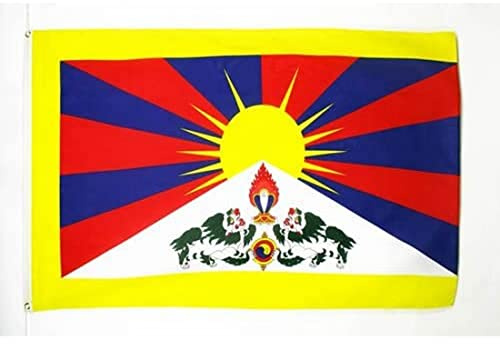 Tibetflagga 150 x 90 cm - tibetansk flagga 90 x 150 cm - flaggor - AZ FLAG