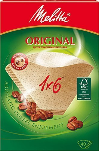 200 x Filtertüten / Kaffeefilter Melitta Original 1x6 (Naturbraun)
