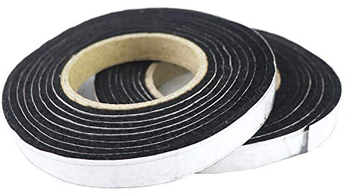 LANUCN Barbecue Smoker Bande Joint d'étanchéité pour Barbecue Charbon,Smoker Américain,fumoir,Grill (8,2ft,1/2'',1/8'',2 Pack) (Noir)