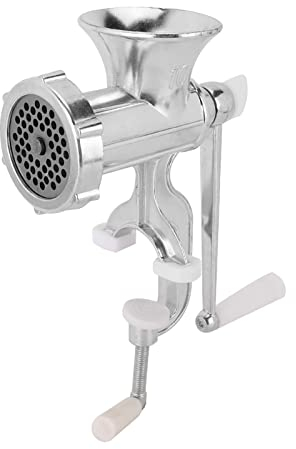 Alvinlite Manueller Fleischwolf, Manueller Fleischwolf für den Haushalt, Handkurbel, Fleisch, Gemüse, Fleischwolf, Schleifmaschine, Küchenwerkzeug, Küchenzubehör