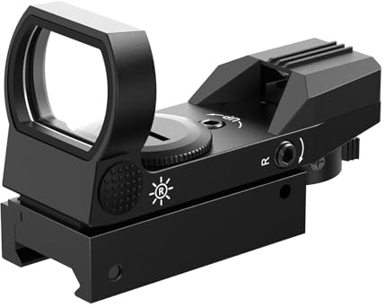 Feyachi Red Dot Visier Red Green Leuchtpunktvisier mit einstellbares taktisch Rot und Grün Fadenkreuz Zielfernrohr Reflexvisier kompatibel mit 20mm/22mm Picatinny