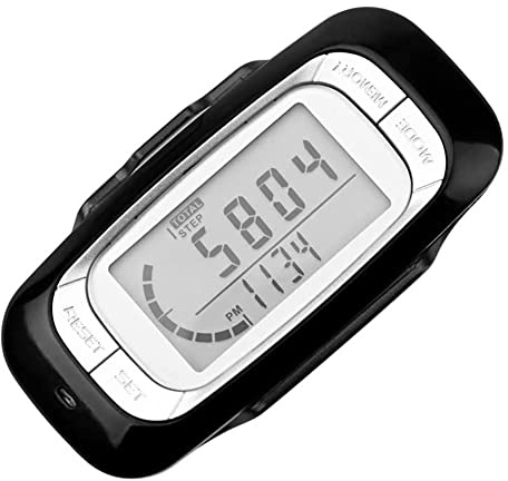 JANZU Pedometer for Walking,Screen Pedometer with Clip and Lanyard Simple Walking Step Counter Accurate 3D Pedometer