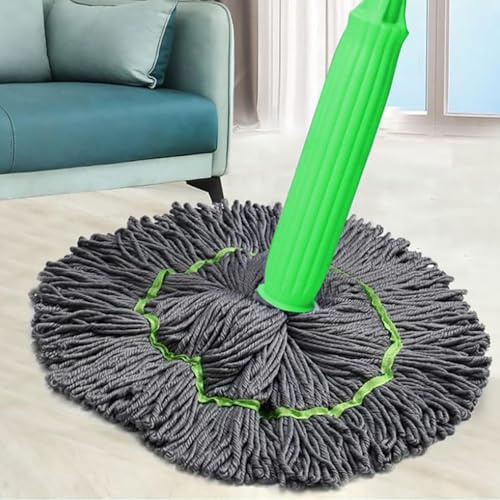 Shxupjn Vadrouille déshydratée 2 en 1, vadrouilles torsadées pour le nettoyage des sols - Vadrouille déshydratée nettoyante à long manche pour salle de bain,Balai à franges en microfibre à long manche
