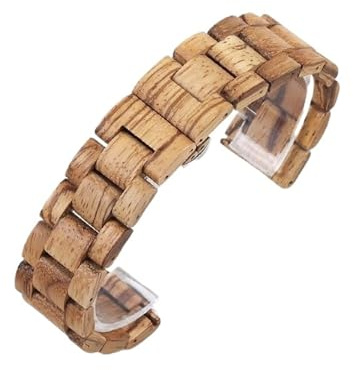 THBGTCNQ Cinturino for orologio in legno 20mm 22mm Sostituzione cinturino a sgancio rapido Bracciale Uomo Donna Cintura for orologio intelligente al quarzo(Dark Brown,22mm)