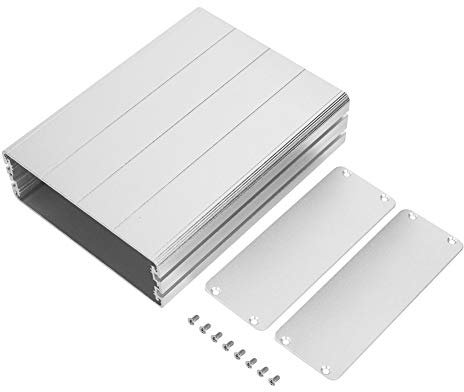 Aluminiumbox, 45 x 122 x 160 mm, Aluminiumlegierung, Projektbox, Leiterplatte, Gehäuse, Gehäuse, Gehäuse, Decoder, GPS, Silber, für elektronische Produkte