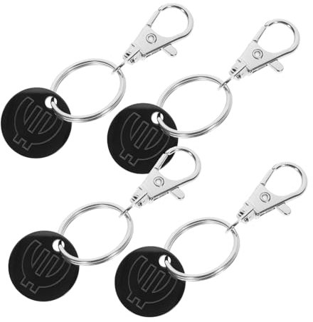 DOITOOL 4 pezzi Portachiavi con Gettone per Della Zinco e Leggero Accessorio per Chiavi e Rimozione