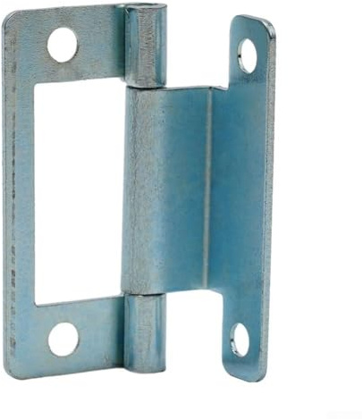 Yhenlovtt Steel Cranked Flush Hinges for Cupboard Doors 50mm X 23mm Zinc Plated Door Hardware for Caravans Mobile Homes Camping Suitable for 1519mm Door Thickness (5PC)