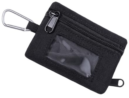Mikikit Paquet Banane D'extérieur Léger et Portable en Nylon Noir, Petit Paquet à Main de Capacité Adéquate pour Téléphone, Clés et Objets Quotidiens, pour Camping et Voyage