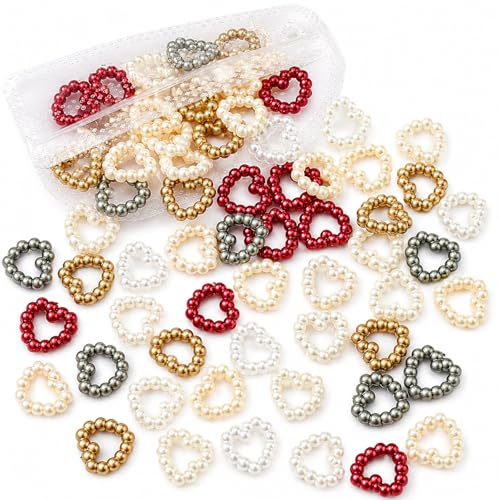 Ovanda 100 Stück Perlen Herzen Streudeko Hochzeits,Hochzeit Deko Konfetti,Herz Hochzeit Tischdeko,Perlenhochzeit Streudeko,Hochzeitsdeko Herz Confetti,Perlen Herzkonfetti,Herzen Deko Hochzeits