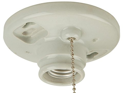 Craftmade K858-SO Keyless Lamp Holder, Porcelain