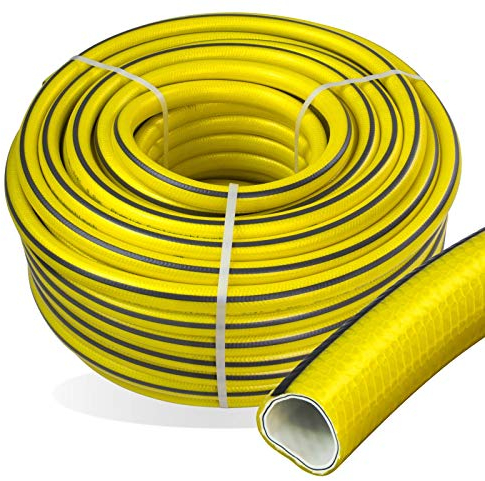 Stabilo-Sanitaer Premium Gartenschlauch Länge: 50m Durchmesser: 19mm 3/4 Zoll Wasserschlauch mit Trikotgewebe | knickfrei | verdrehungsfest