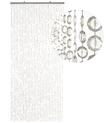 HAB & GUT -DV0355- Türvorhang DIAMANTEN, klar 90 x 200 cm Perlenvorhang Pailettenvorhang