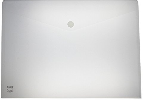 EXXO by HFP 91161 Dokumententasche mit Klettverschluss A3 quer, 5 Stück, transparent, 435 mm x 305 mm