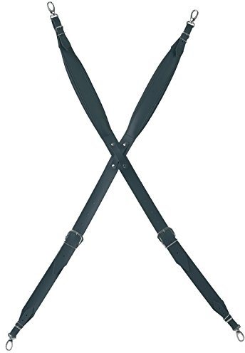 GEWA Marschtrommel Tragegurt, bequeme breite Schulterauflage, hochwertiges Leder, längenverstellbar mit Metallkarabiner, Made in Germany