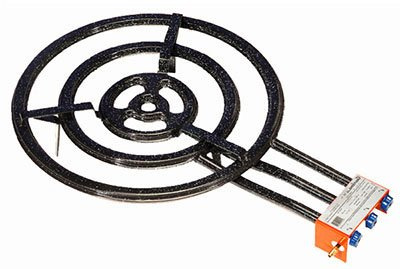 Garcima Paella Triple Anillo Quemador de Gas Natural, Negro, 60 cm, Pack de 4