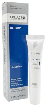 Collagenil Re-Pulp Lip Definer, Lippenbalsam für extra Volumen, feuchtigkeitsspendend, mit Hyaluronsäure, definiert die Konturen dünner Lippen neu, nach Lippen-Filler, hergestellt in Italien, 10 ml