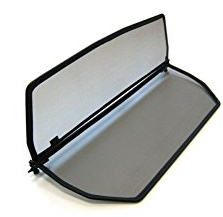 Déflecteur de vent pliable avec fermeture rapide - noir pour Renault Megane 1 Décapotable 1995-2003 | Filet Anti-Remous Coupe | Déflecteur d'air