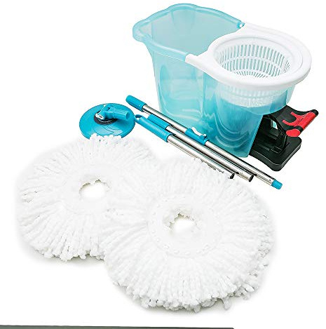 AquaBLADE Mop360 - Fregona de Microfibra, Cubo Giratorio con Pedales