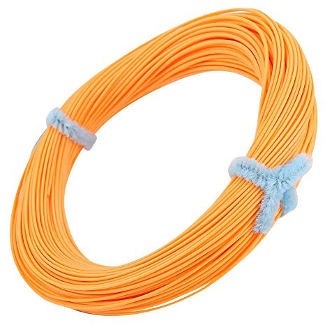 Gewichtung Vorwärtsfliegen Fliegenfischenschnur, 30M Nylon WF 4/5/6/7/8 Fliegenfischenschnur-Kit, passend für Stream River Lake, Orange (WF-6F)