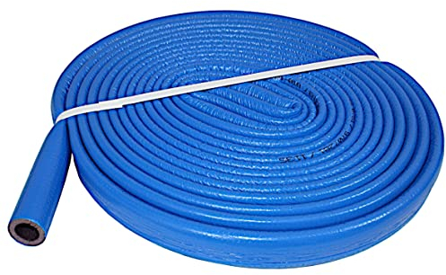PE-Rohrisolierung Isolierschlauch 10 m Rolle x Ø 18 mm / 6 mm Isolierstärke Blau | Schutzschlauch Heizungsrohr Isolierung mit Schutzhaut | Rohr Dämmung Schlauch Rohrdämmung Warmwasserleitung Heizung