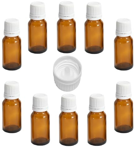 MV-Versand 10 x 10ml Medizinflasche, Apothekerflasche, Tropferflaschen braun mit Tropfverschluss, Tropfer