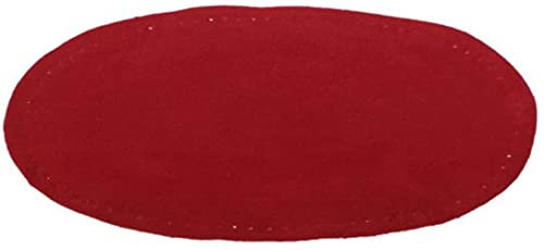 GIVBRO Ovale Ellenbogen-/Knieflicken aus Wildleder zum Aufnähen, für Pullover, Reparatur, Basteln, Rot, 1 Paar