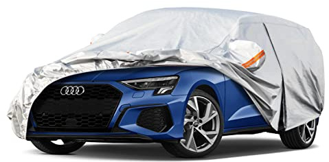 Kayme Autoabdeckung Wasserdicht Atmungsaktiv Passend für 1996-2024 Audi A3 Sportback, Vollgarage Autoplane für Regen Sonne Staub Schutz, Auto Abdeckplane Faltgarage Abdeckung(3-7 Tage liefern)