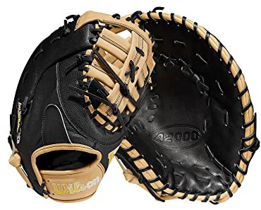 WILSON Unisex-Erwachsene 2023 A2000 SuperSkin 1679 (1B) Handschuh, Schwarz/Blond, 12.5