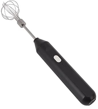 Sbattitore Elettrico Portatile 3 Velocità USB Montalatte Frullatore Per Uova Panna Cucina Casa Nero