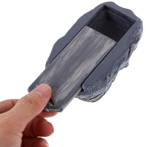 TOVINANNA Stone Key Hider Outdoor Decorative Key Storage Box Fake for Discreet Holding for Garden Porch Material