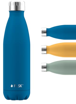 FLSK Trinkflasche – Premium Edelstahl Thermosflasche – 100 % auslaufsicher & kohlensäuregeeignet – hält 24 h kalt & 18 h heiß – BPA-frei (ocean, 500 ml)